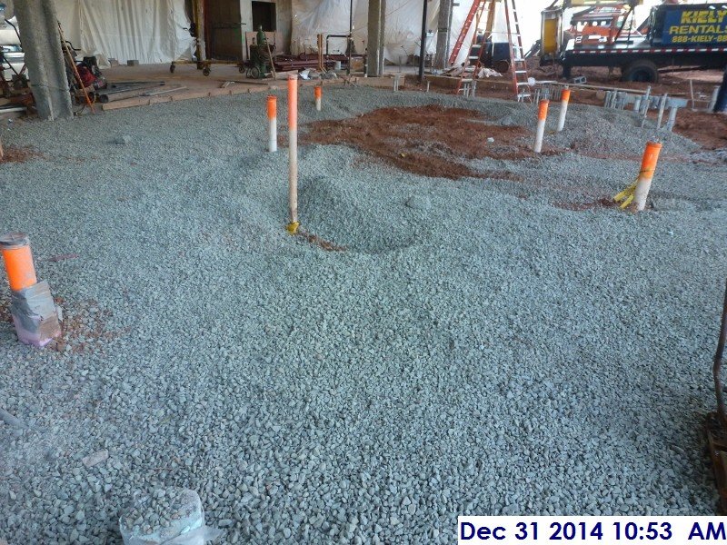 Installed gravel at the 1st floor Electrical-Boiler Room Facing West